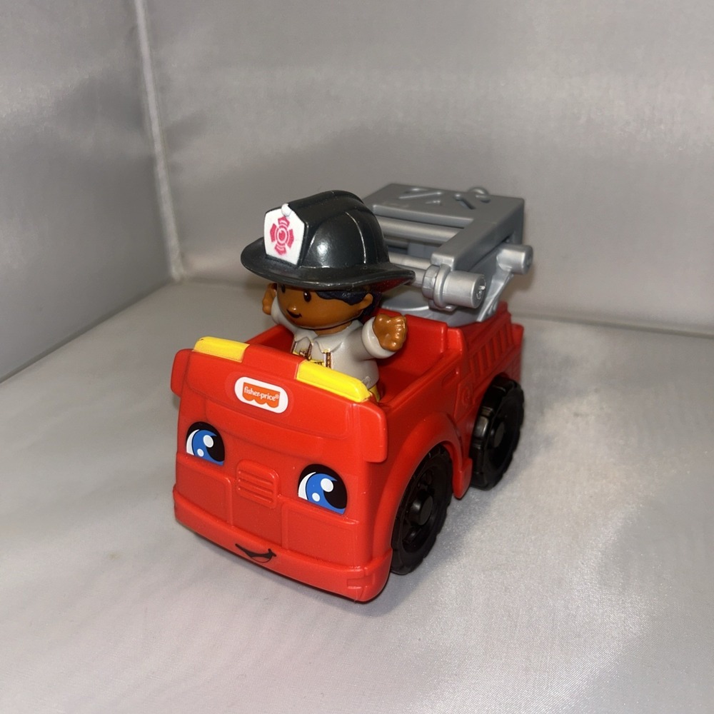 Little People To The Rescue Fire Truck Push Along Vehicle & Firefighter Figure